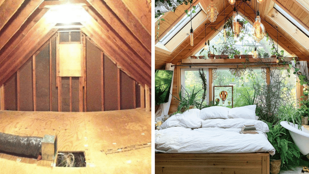 Mum transforms 'spooky' unused loft into 'magical' spa