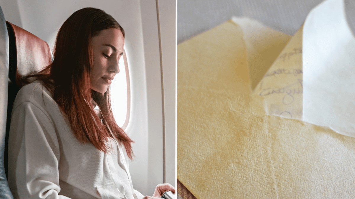 Woman weirded out after passenger slips her ‘creepy’ note during flight