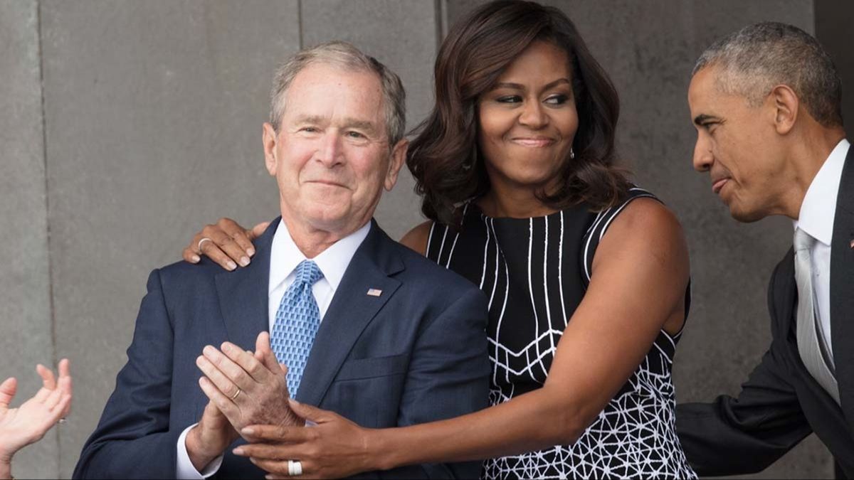 George W. Bush Finally Explains What Really Happened In Viral Funeral Exchange With Michelle Obama
