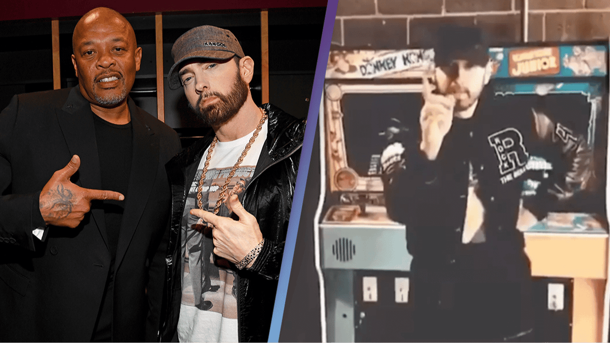 Dr Dre's astonishing video of Eminem rapping skills shows no one