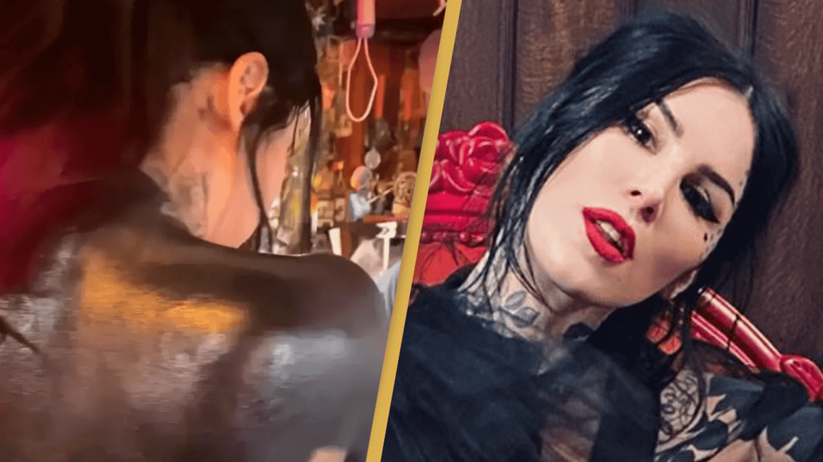 Kat Von D covers herself in black tattoo work after being sued in first