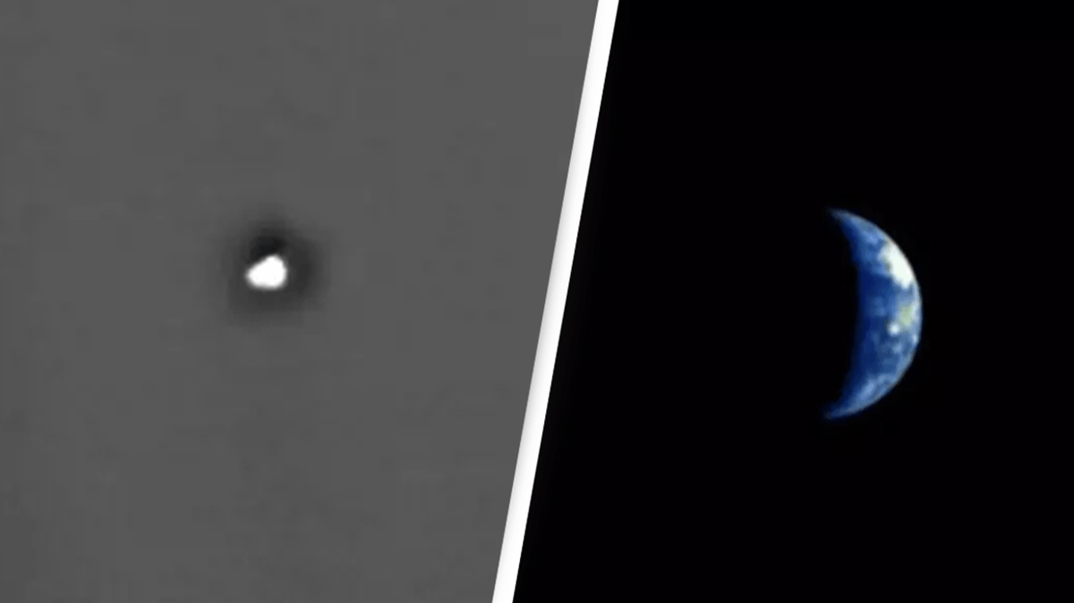 Orbiter takes rare picture of Earth 180,000,000 miles away on Mars