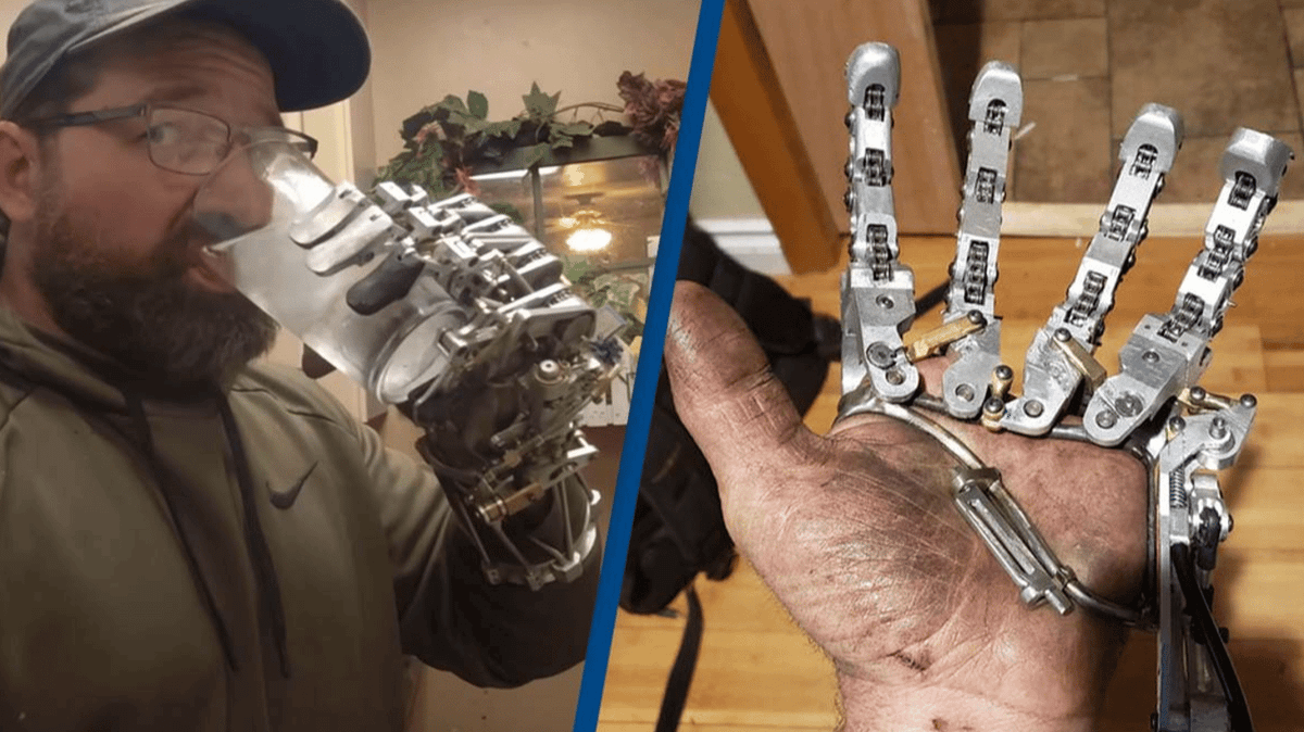 Man creates his own working bionic hand after medical insurance company ...
