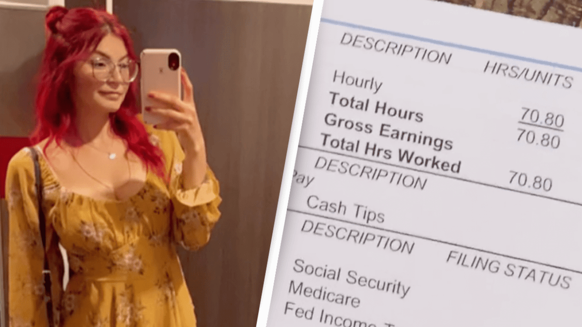 Bartender sparks debate after revealing shocking pay slip for 70 hours ...