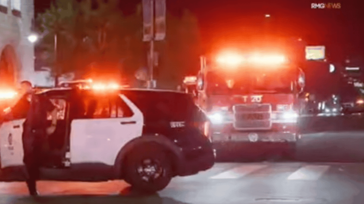 At least 20 people injured after car drove into a crowd outside LA ...