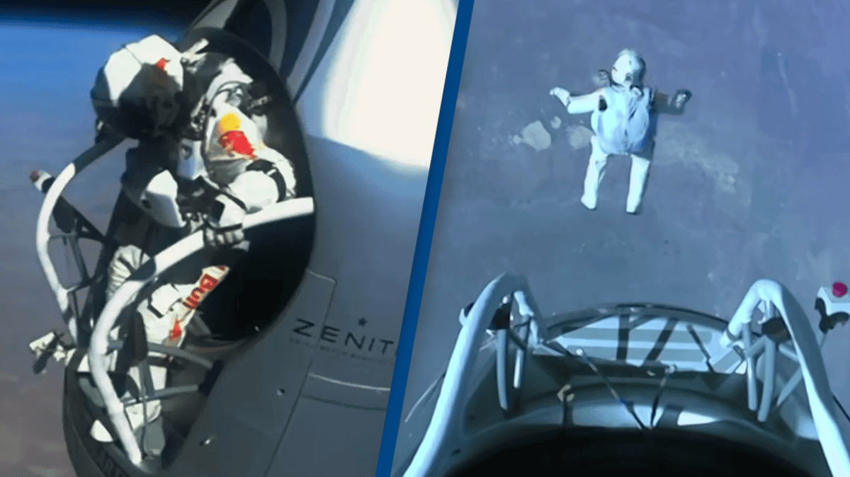 How daredevil stuntman survived fall after jumping from space to Earth ...