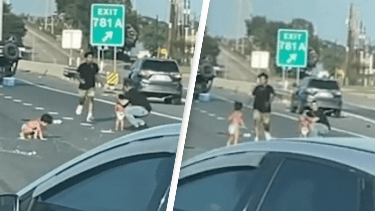 Toddlers found on highway in diapers after being thrown from flipped ...