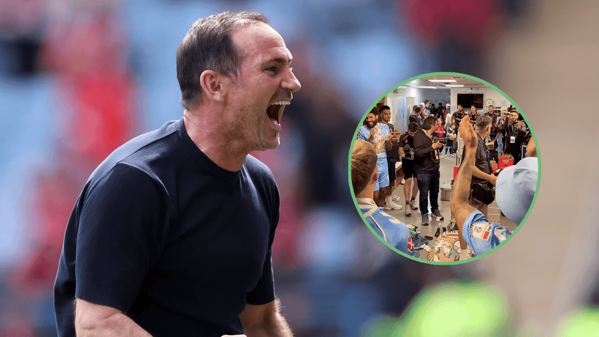 Coventry's dressing room title party gatecrashed by the most unexpected guest