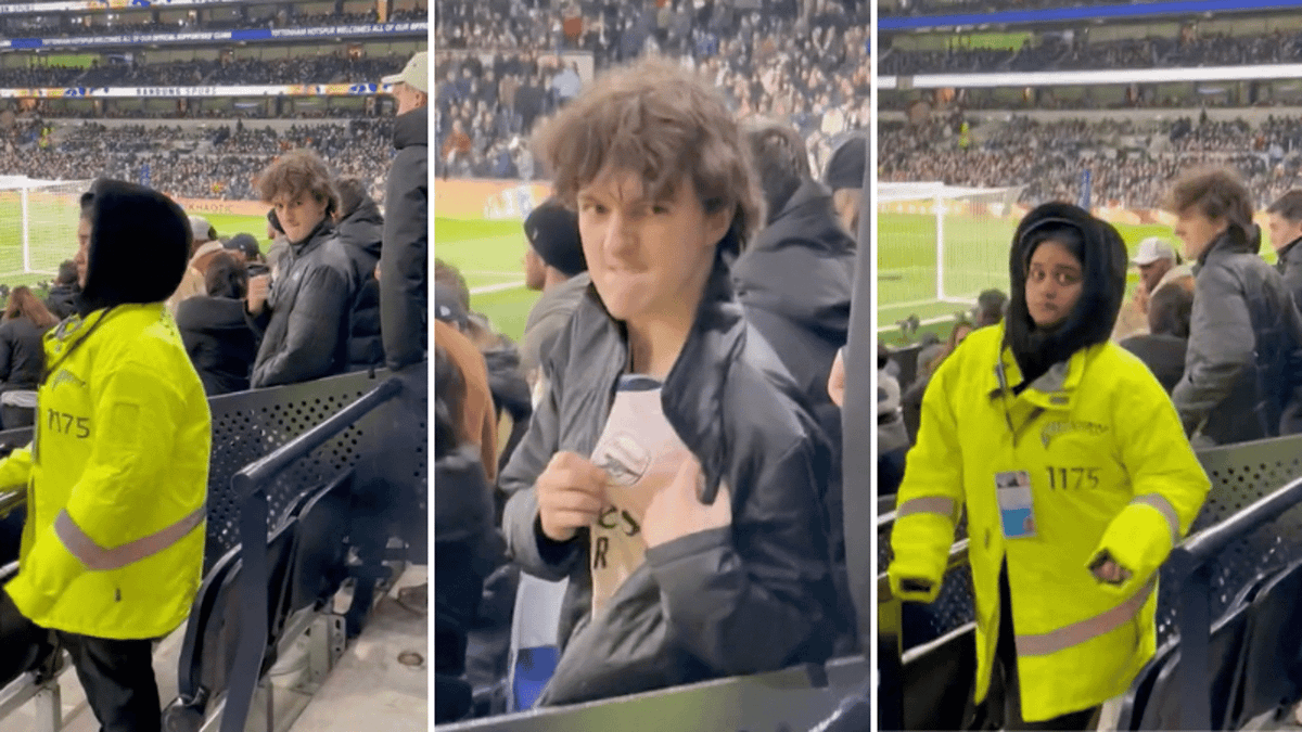 Arsenal fan hides in plain sight in Tottenham Hotspur fans during north ...