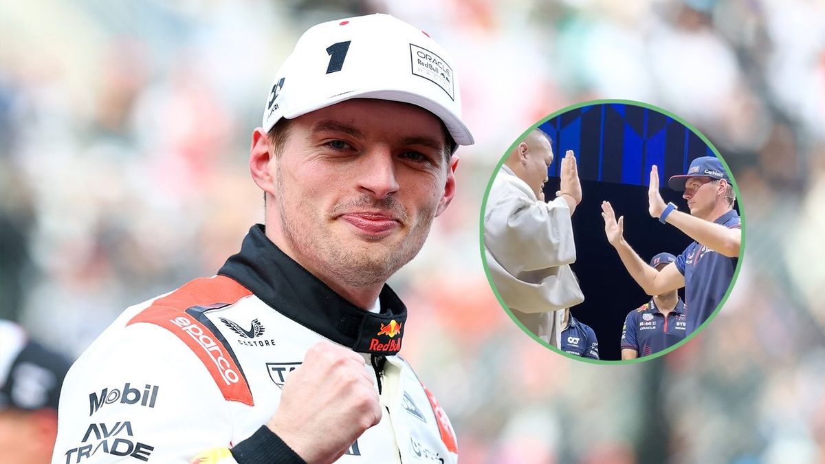 Max Verstappen showcases super-human reflexes during scrap with sumo wrestler
