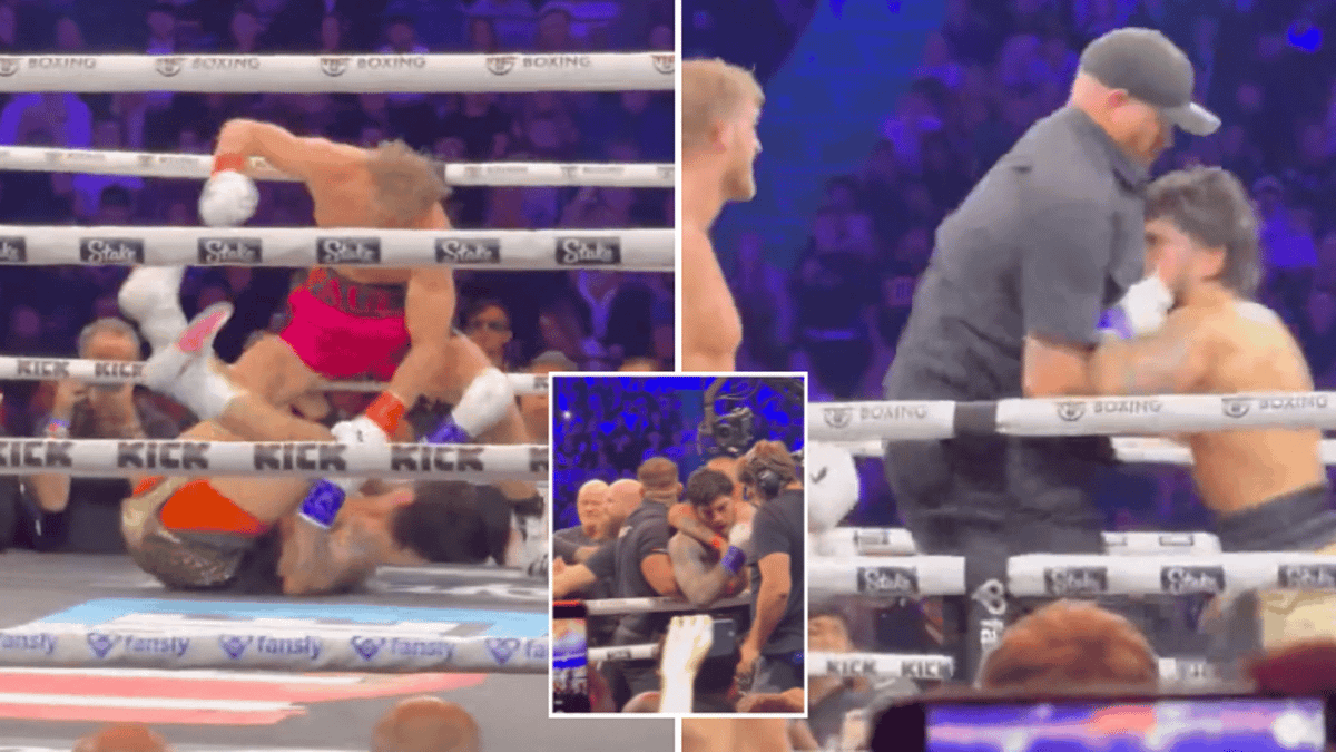 New angle shows exactly what caused chaos at the end of Logan Paul vs ...
