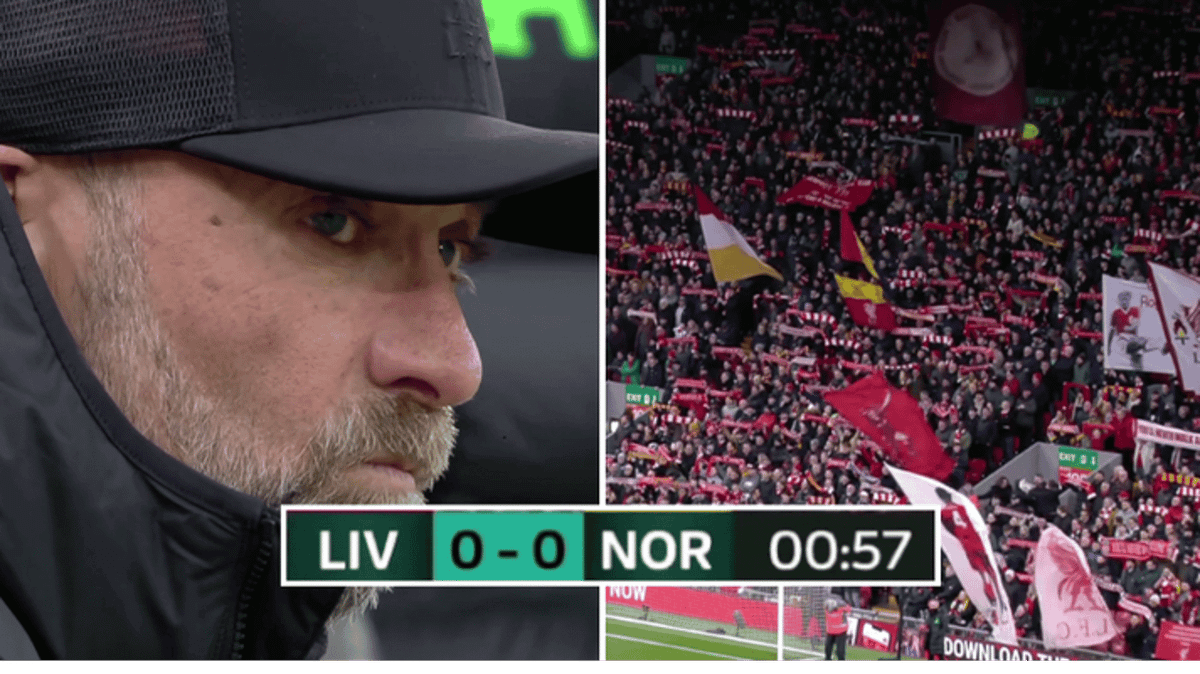 Liverpool supporters serenade Jurgen Klopp after 57 seconds of FA Cup ...