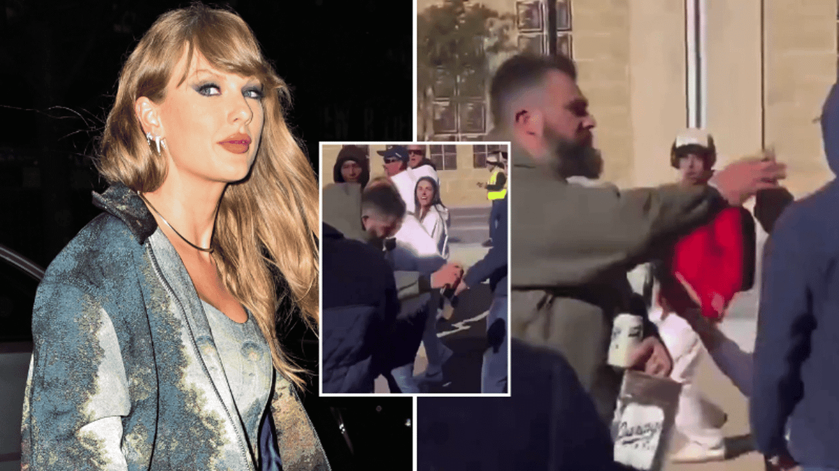 Taylor Swift's reaction after Jason Kelce smashes fan's phone over ...