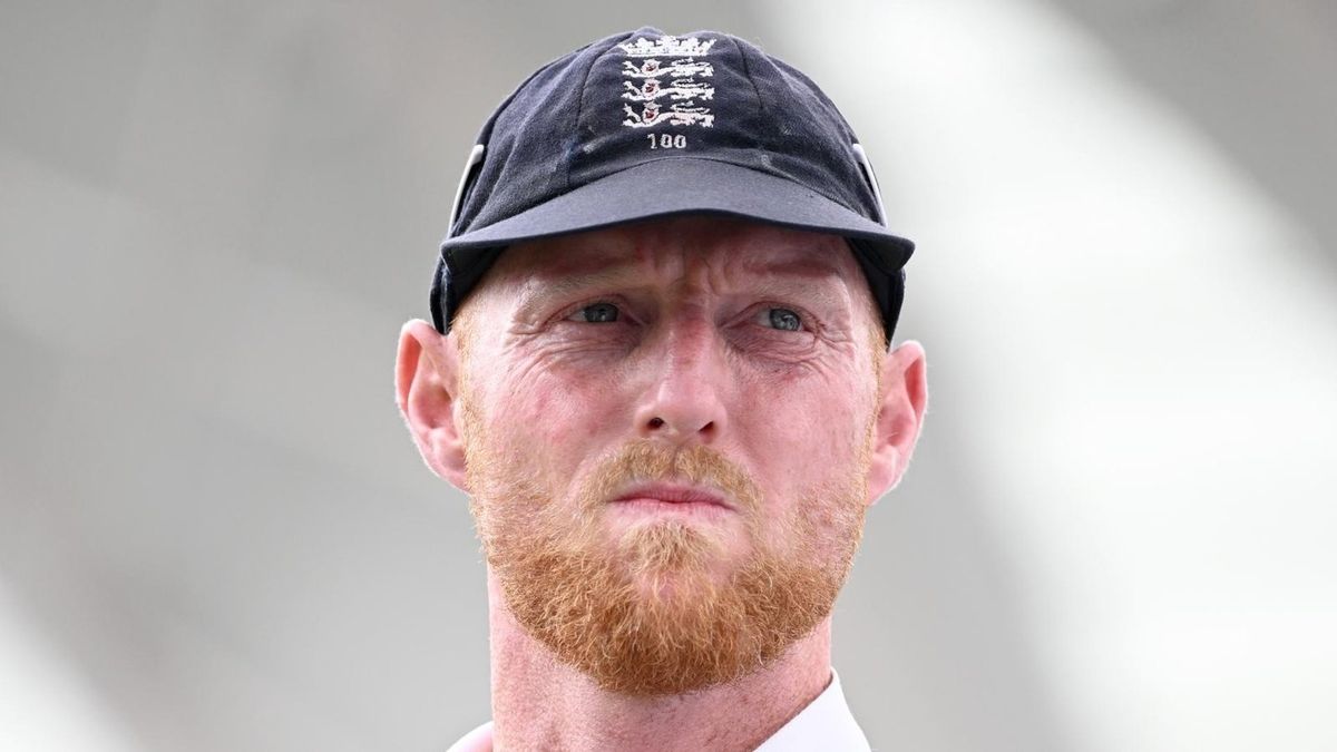 Ben Stokes on the pitch during his final Test series.