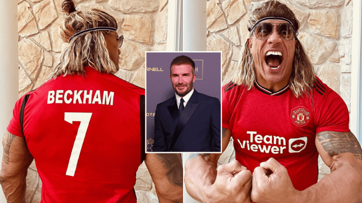 Fan points out four major errors in The Rock's David Beckham outfit for ...