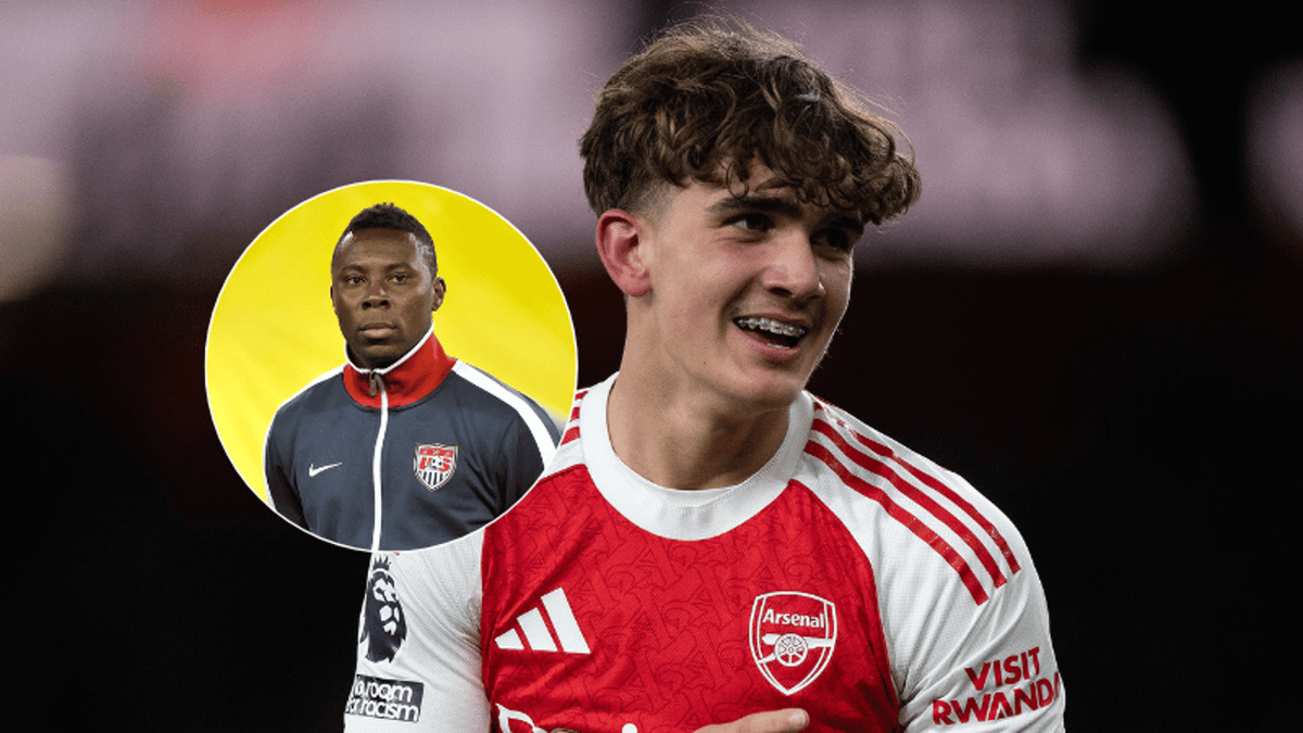 Freddy Adu gives Arsenal youngster Max Dowman some important advice on dealing with pressure