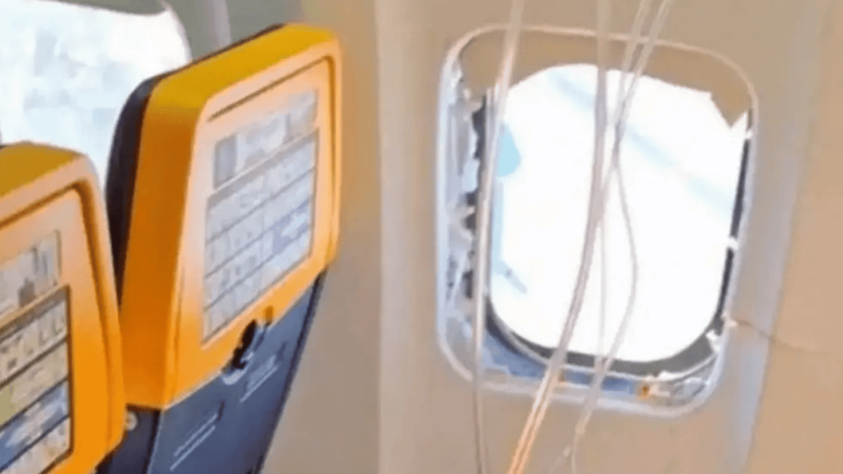 Woman reveals horror as husband was 'sucked out' of plane window during freak accident