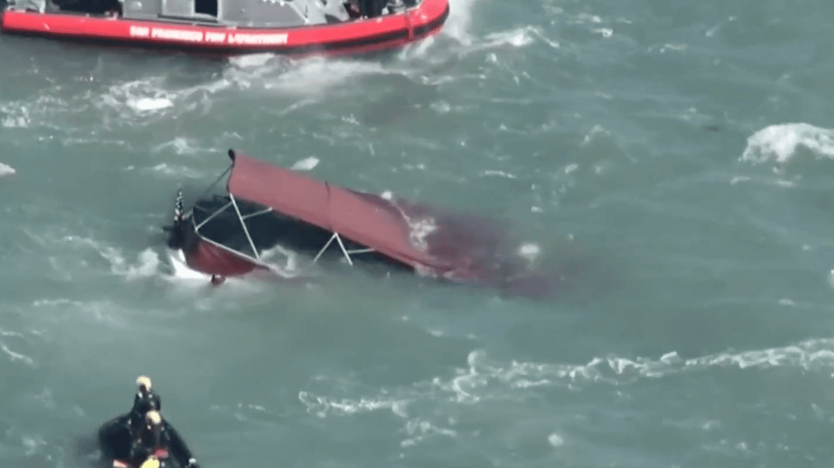 One dead and two missing after boat carrying 19 sinks near Alcatraz Island