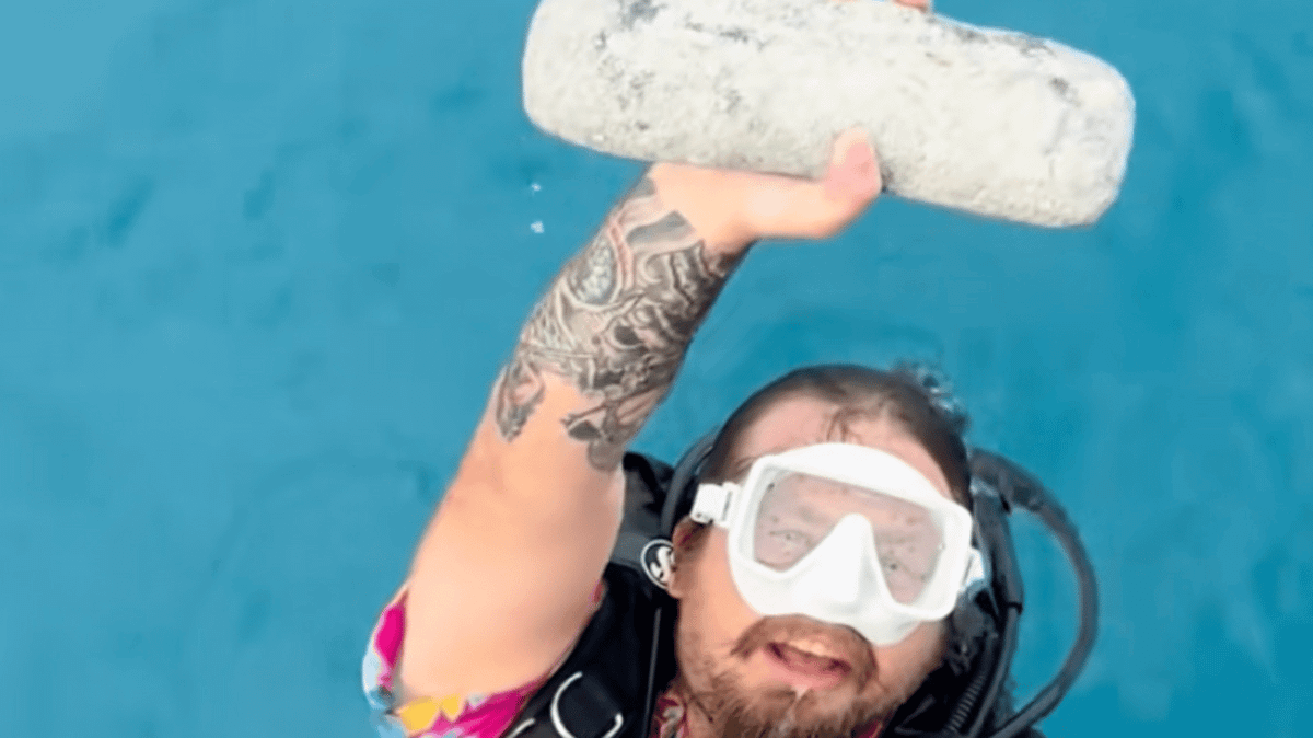 $100,000 treasure uncovered as diver makes rare deep sea discovery