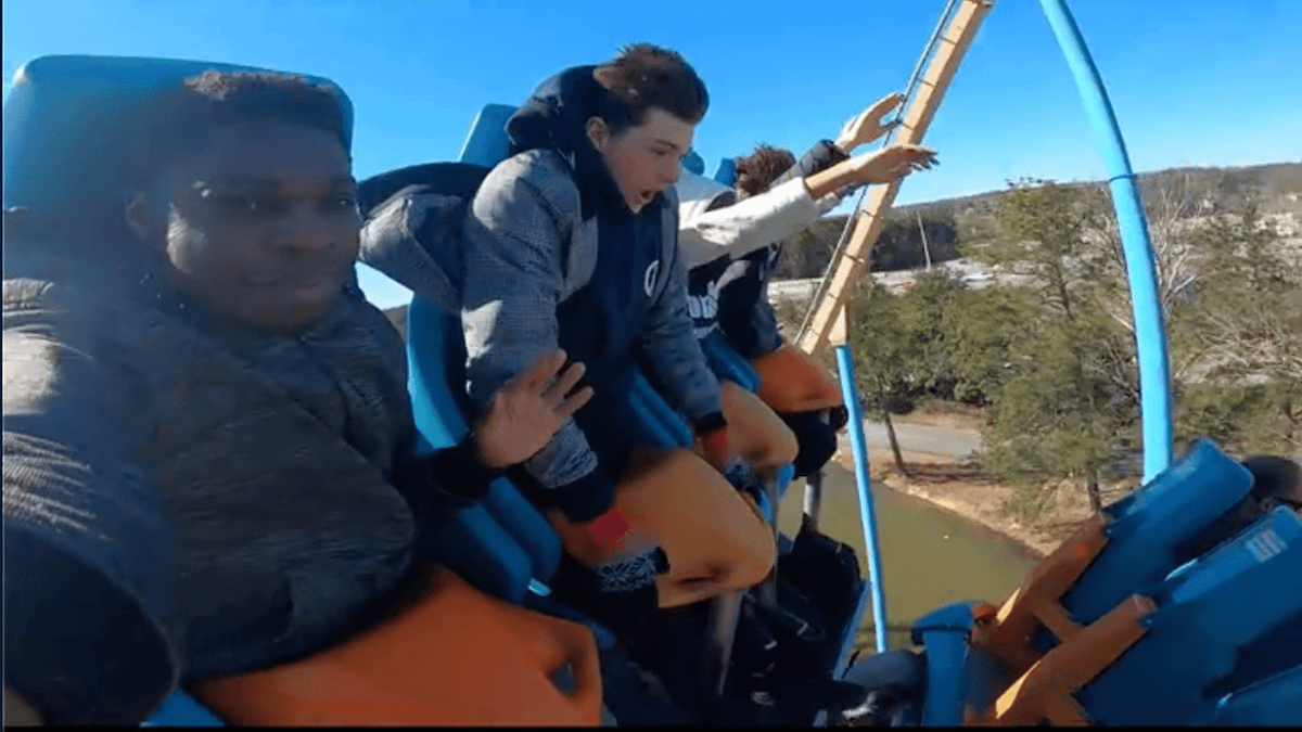 Shocking footage shows someone almost fall out of seat on same rollercoaster that claimed man's life