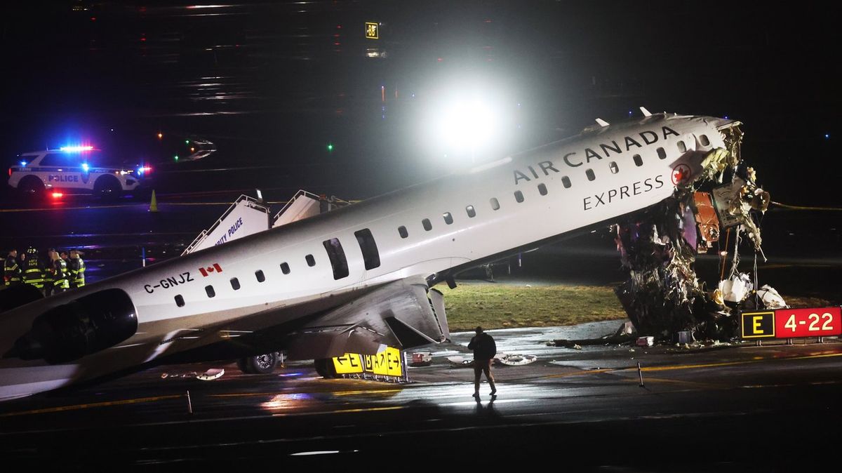 Two dead after Air Canada plane crashes into fire truck at New York airport
