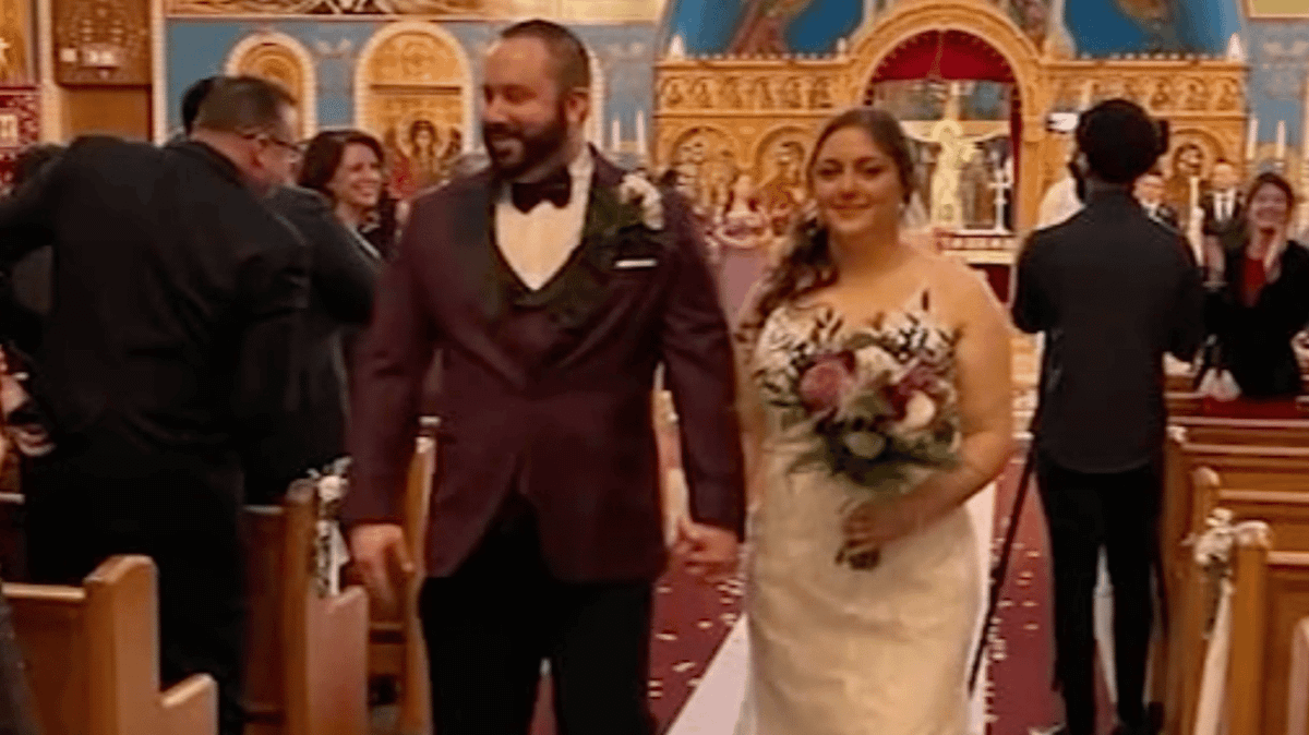 Bride and groom forced to leave wedding after their house was blown up ...