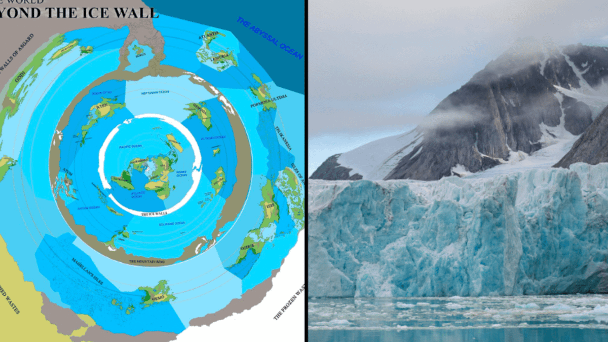 People believe this map was created by flat earthers and shows what ...