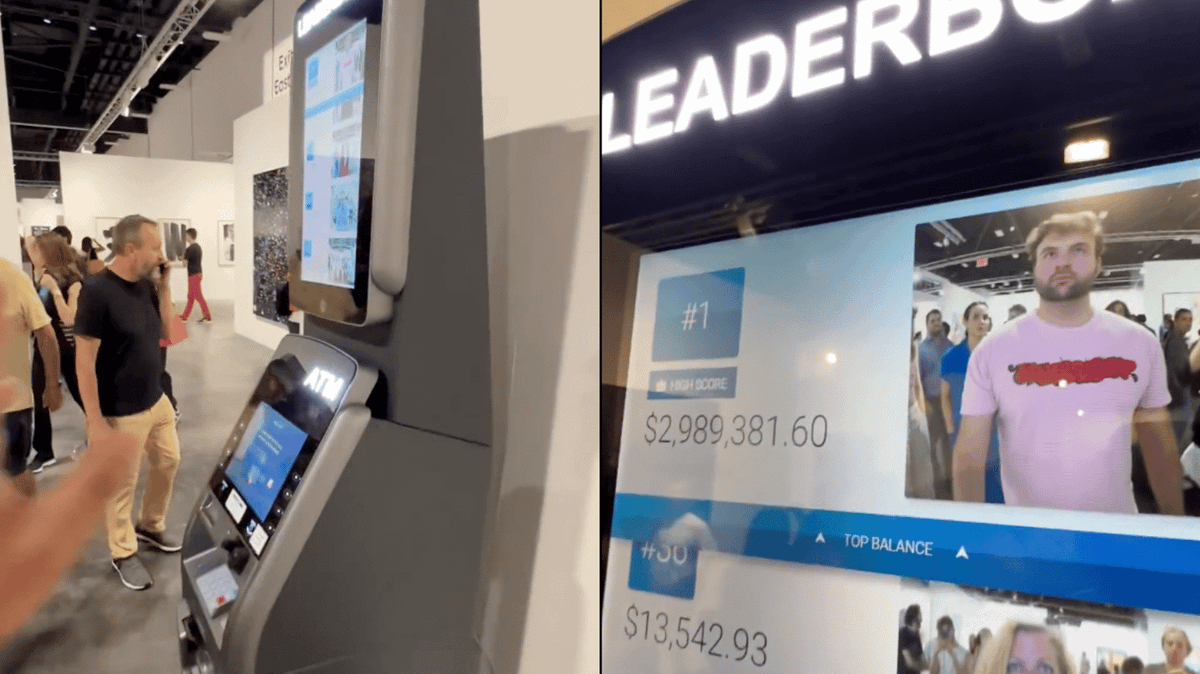 Human Cash Machine Real cash machine puts people's photo and actual bank balance on ...