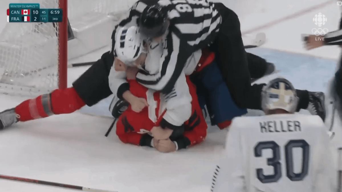 French ice hockey player banned from rest of Olympics after brutal scrap during game