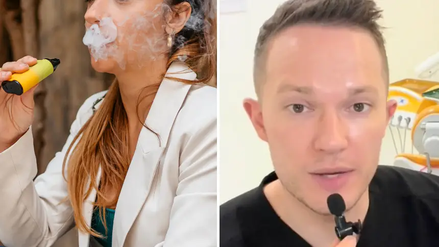 vapers tongue The Hidden Impact of Vaping on Oral Health - MyMouth® main image 1