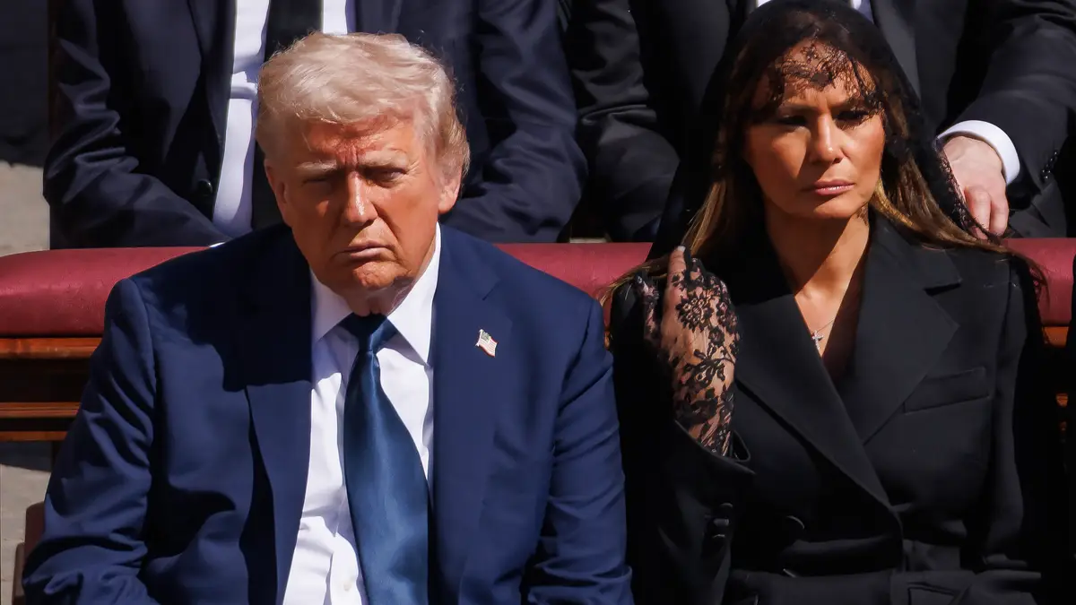 Why' Donald Trump wore blue suit at Pope's funeral as he's slammed for having 'no respect' Why' Donald Trump wore blue suit at Pope's funeral as he's slammed for having 'no respect'