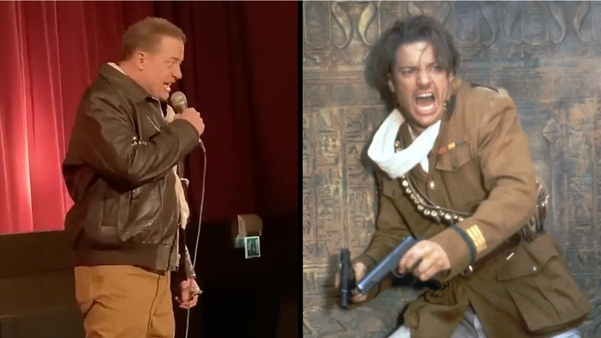 Brendan Fraser gatecrashes cinema's screening of The Mummy dressed as Rick O'Connell