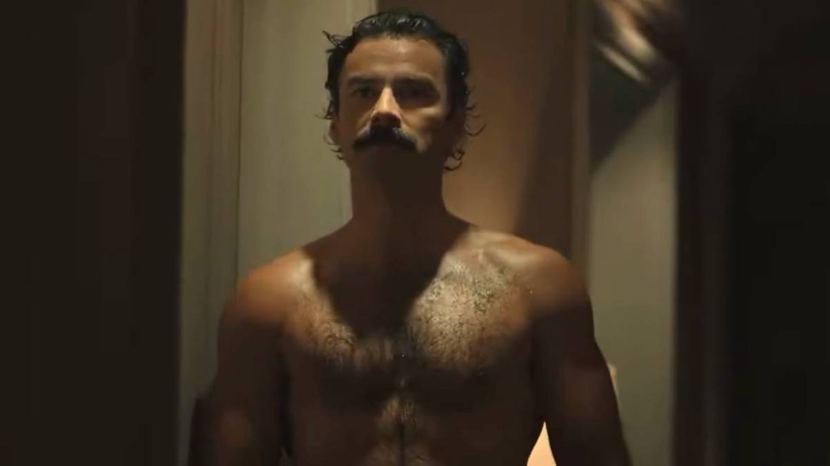 Rivals' Aidan Turner gives soap legend Pam St Clement an eyeful in fully nude scene