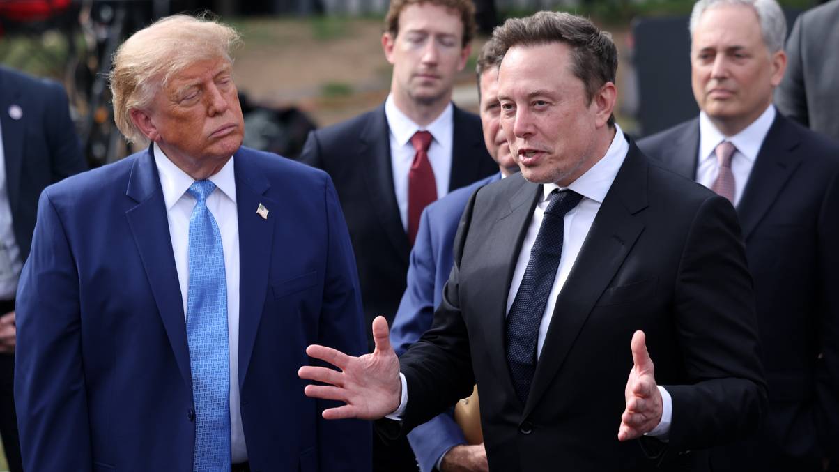 The moment Elon Musk lands gaff over Trump renaming AI 'super-intelligence'