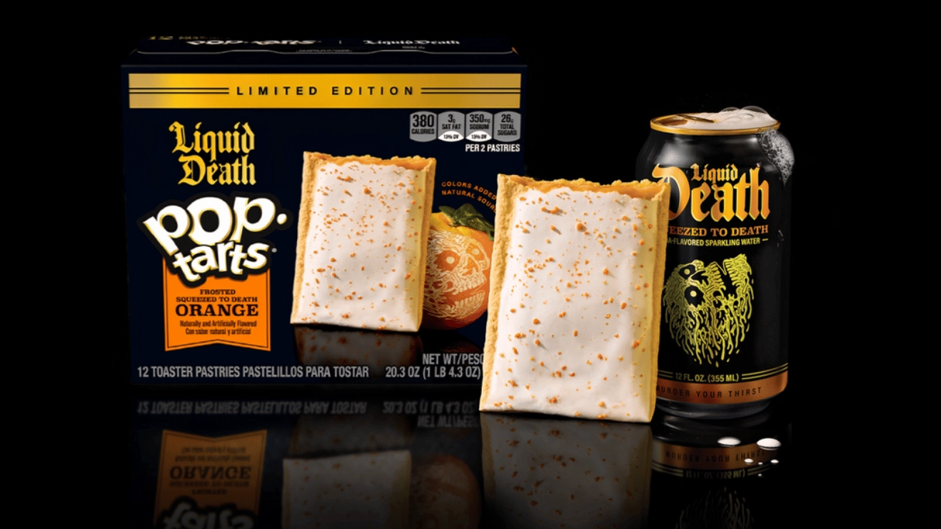 Pop-Tarts raises eyebrows with unique Liquid Death collab