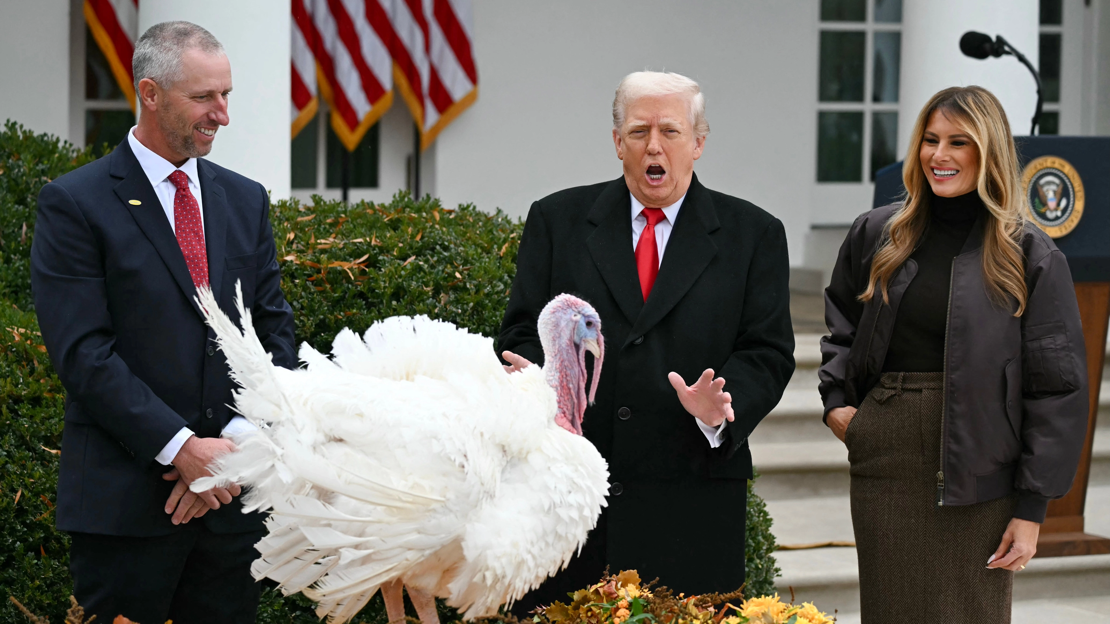 Donald Trump re-pardons turkeys for Thanksgiving following autopen scandal