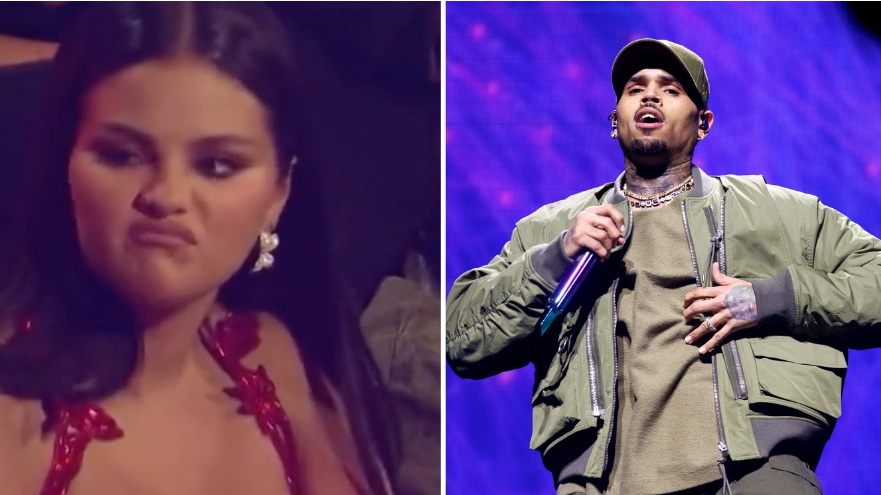 Selena Gomez has savage reaction to Chris Brown being nominated for an award at the MTV VMAs