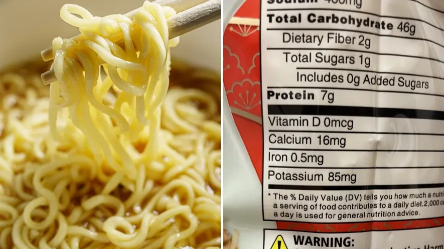 ‘Strange’ warning on back of noodle packet leaves Brit terrified