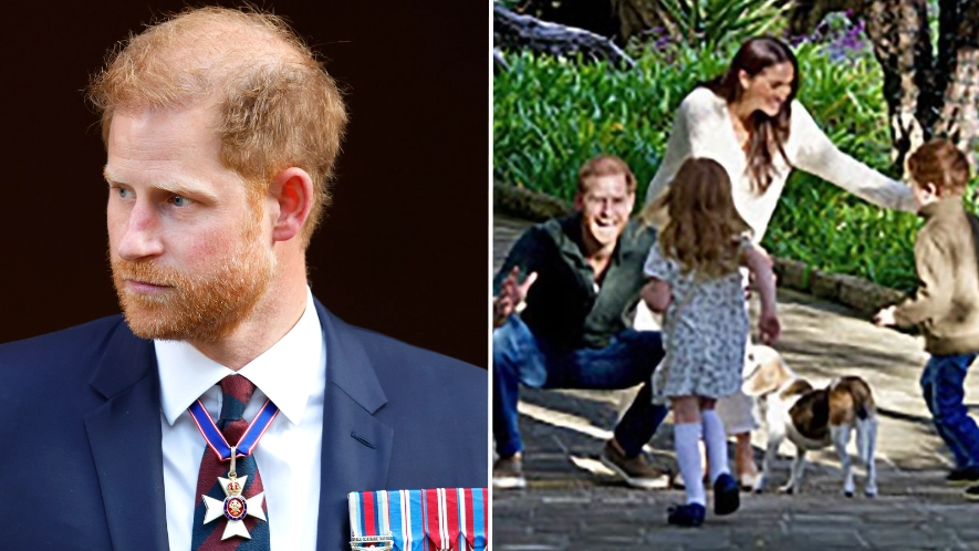 Tragic reason Prince Harry decided to hide kids' faces on Christmas card