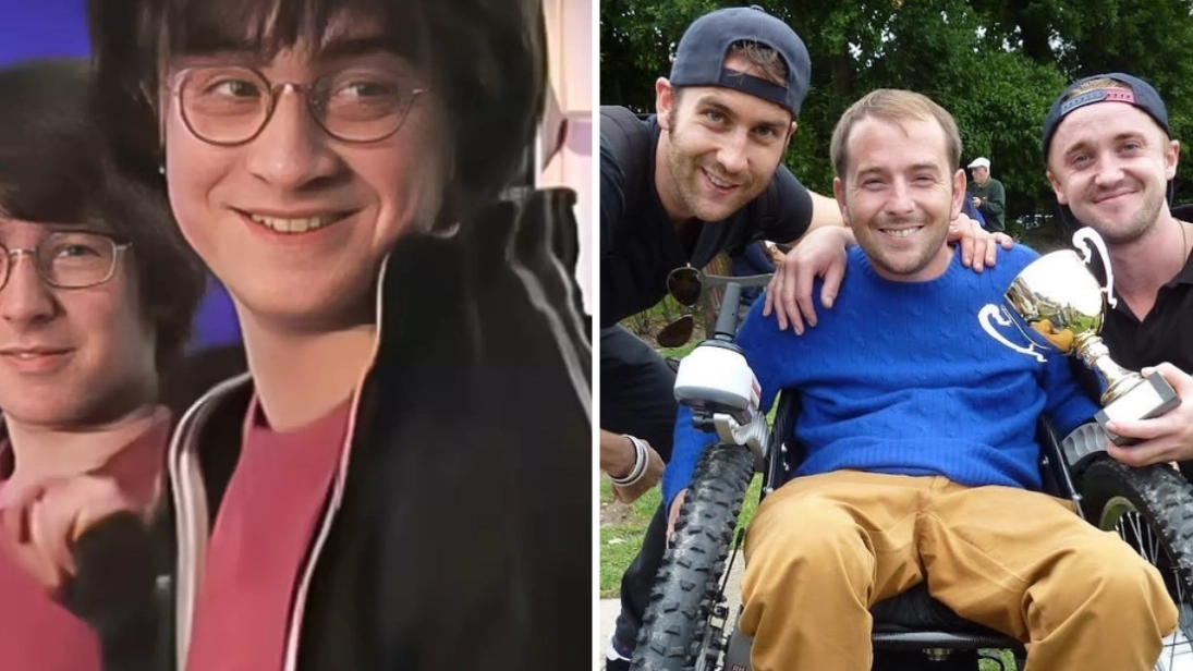 Harry Potter stunt double who was paralysed in horrific accident while filming re-unites with cast