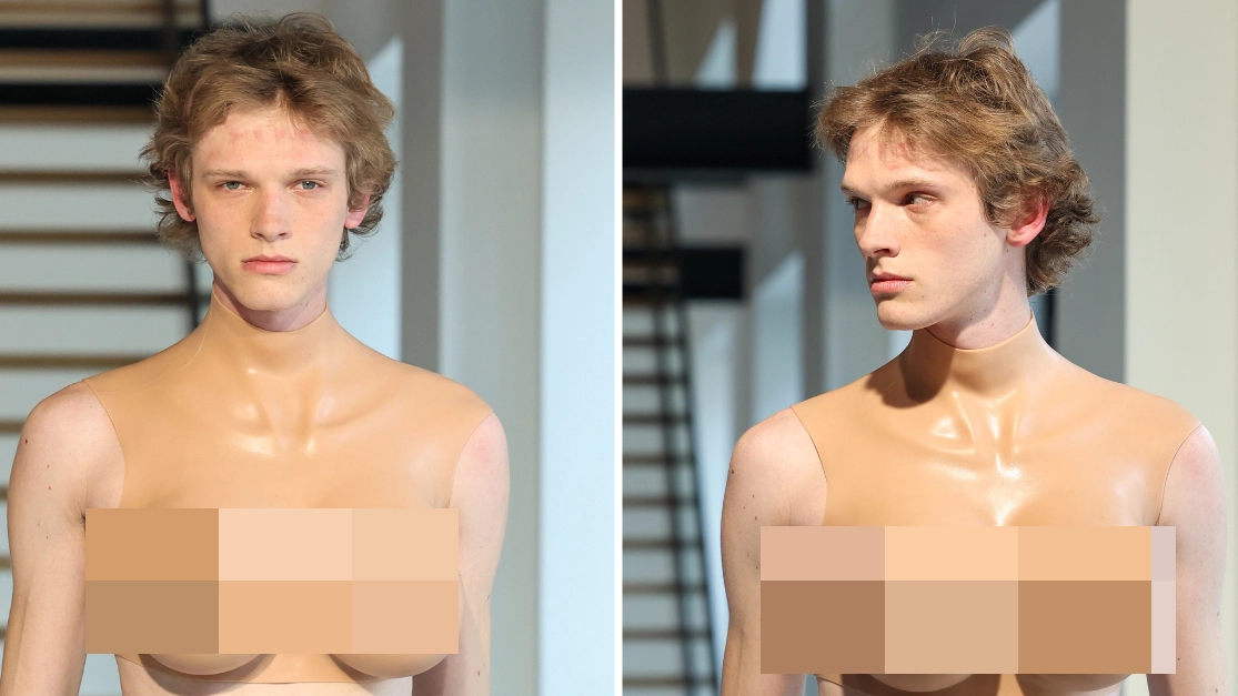 People furious after man gets away with wearing 'creepy' fake breasts as video goes viral