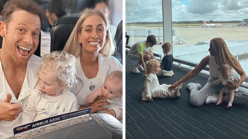 Stacey Solomon fans call out 'rude' plane habit in family holiday photo