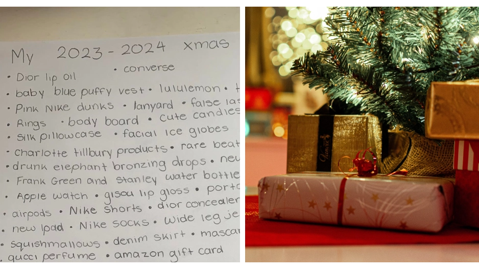People left 'speechless' after woman shares 13-year-old girl's Christmas list this year