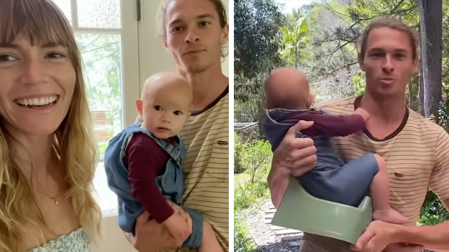 Couple claim they potty trained their daughter at just two weeks old