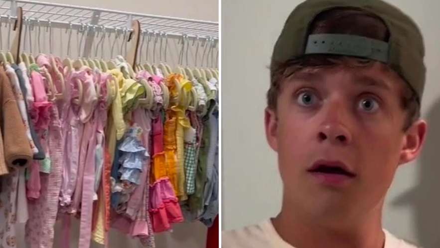 Mum-to-be who's 15 weeks pregnant already has baby girl's wardrobe packed full of nearly 200 outfits