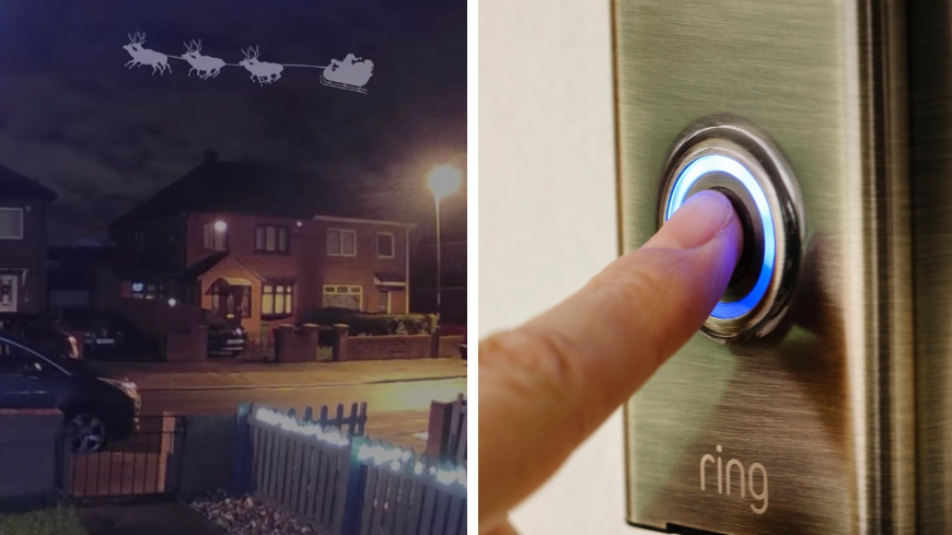 Woman shares how to edit Santa into your doorbell camera