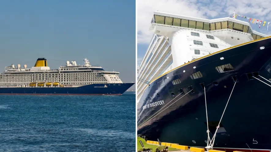 Passenger killed and more than 100 injured after cruise ship sailing to England 'violently' rocked by freak storm