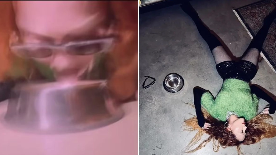 Fans freaked out as Madonna posts bizarre video of her licking out of dog bowl