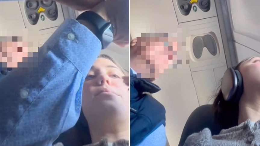 Woman sparks debate after documenting flight with passenger who ‘invaded her personal space’