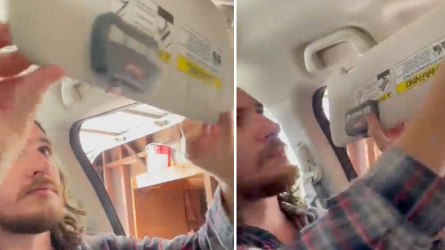 Drivers Are Just Finding Out How To Use Sun Visor Correctly